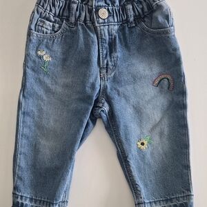 GAP 18- 24 Month Kids Denim Jeans with Embroidered Accents